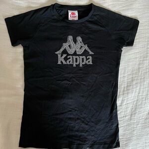 Kappa Black Tee with Rhinestone Logo